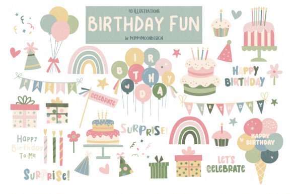 Download Birthday Fun Clipart Set - Clipart Collection
