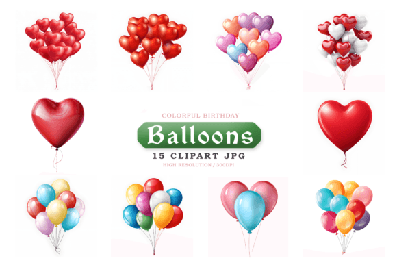 Download Colorful Birthday Balloons Clipart - Clipart Collection
