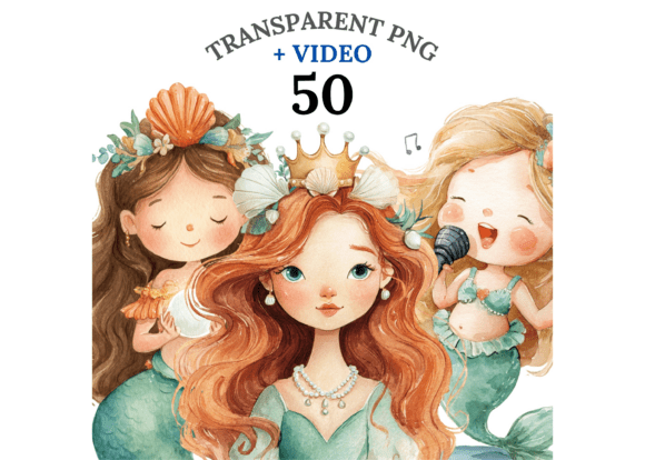 Download Mermaid Clipart Set - Clipart Collection
