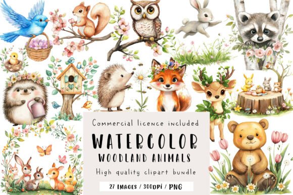 Download Forest Spring Woodland Animals Clipart - Clipart Collection