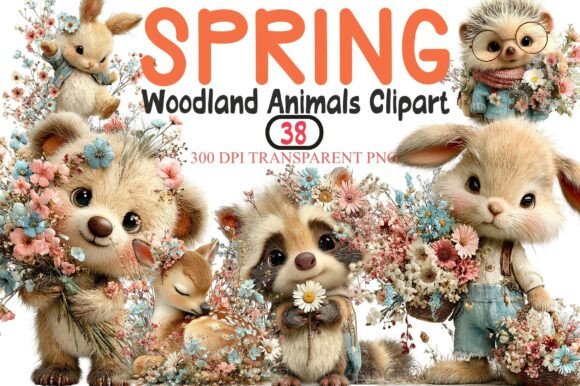 Download Spring Woodland Animals Clipart - Clipart Collection