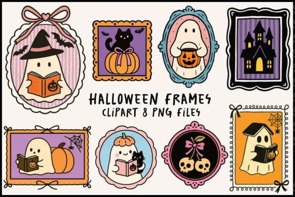 Download Halloween Cute Frame Clipart Png Bundle - Clipart Collection
