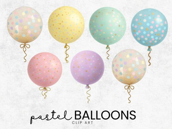 Download Birthday Pastel Balloons Clipart PNG - Clipart Collection