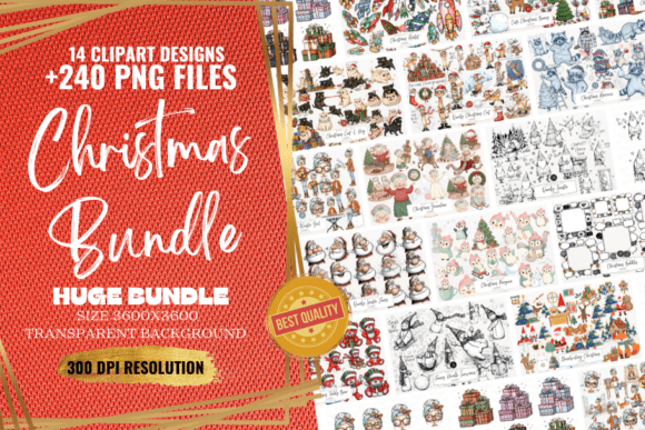 Download Christmas Clipart Bundle, 245 PNG Bundle - Clipart Collection