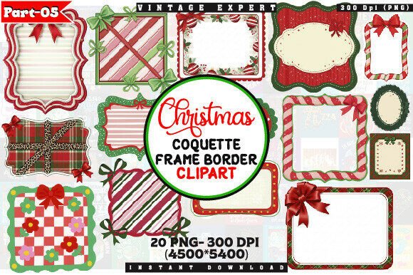 Download Christmas Scrapbook Frame Clipart Bundle - Clipart Collection