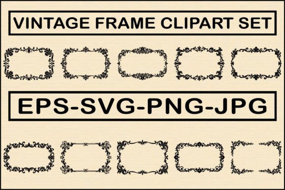 Download Vintage Ornate Frame Clipart Set - Clipart Collection