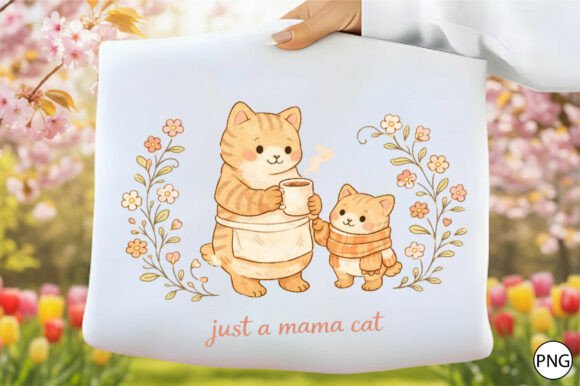 Download Cute Mama Cat Clipart PNG - Clipart Collection