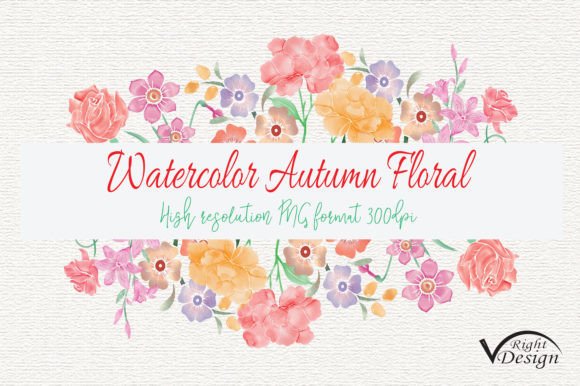 Download Watercolor Autumn Floral Frame Clipart - Clipart Collection