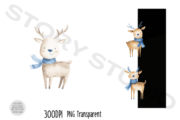 Download Adorable Watercolor Deer Clipart Set - Clipart Collection