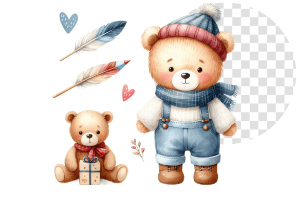 Download TeddyJoy Watercolor Delight Clipart - Clipart Collection