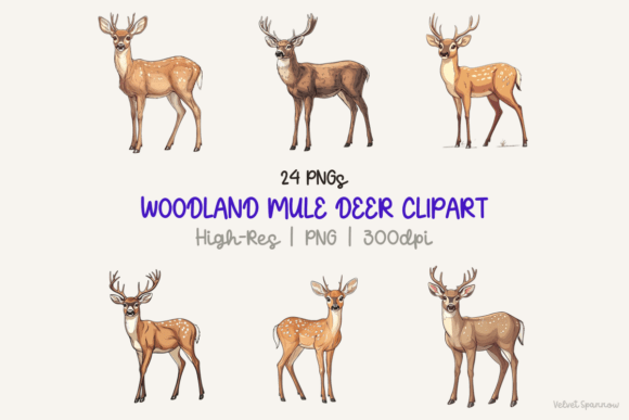 Download Woodland Mule Deer Clipart - Clipart Collection