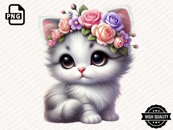 Download Watercolor Cute Kitten Clipart PNG - Clipart Collection