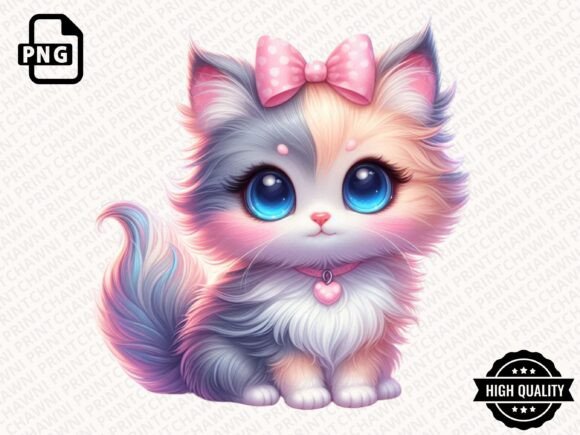 Download Watercolor Cute Kitten Clipart PNG - Clipart Collection