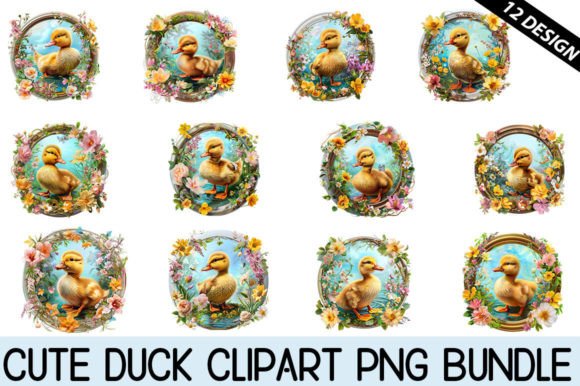 Download Cute Duck Clipart Bundle - Clipart Collection