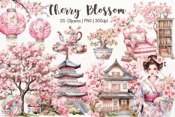 Download Cherry Blossom Watercolor Clipart - Clipart Collection
