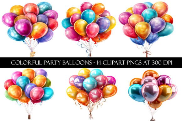 Download Colorful Party Balloon Clipart - Clipart Collection