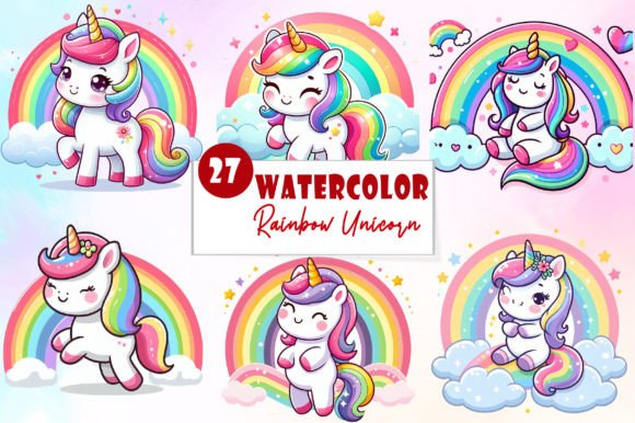 Download Rainbow Unicorn Clipart - Clipart Collection