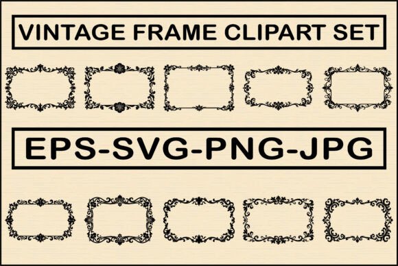 Download Vintage Ornate Frame Clipart Set - Clipart Collection