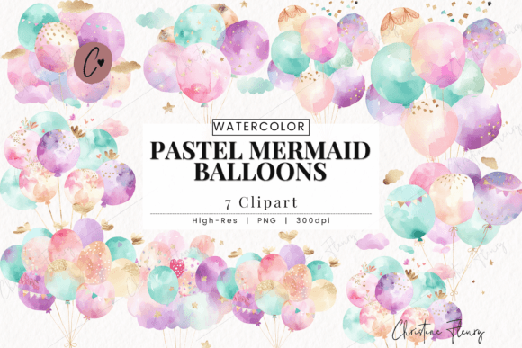 Download Watercolor Pastel Balloons Clipart - Clipart Collection
