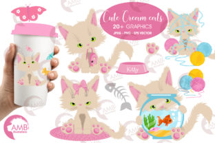 Download Cute Cream Cat Clipart - Clipart Collection