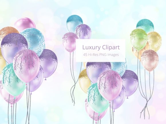 Download Pastel Balloons Clipart - Clipart Collection