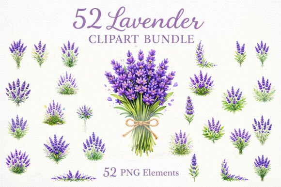 Download Lavender-watercolor-clipart-bundle-52 - Clipart Collection