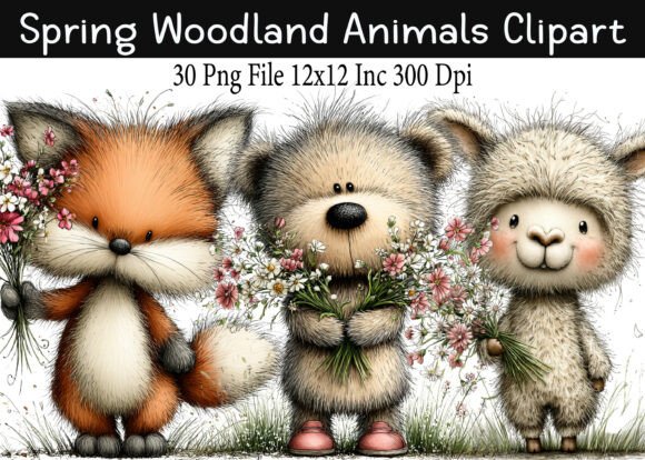 Download Spring Woodland Animals Clipart - Clipart Collection