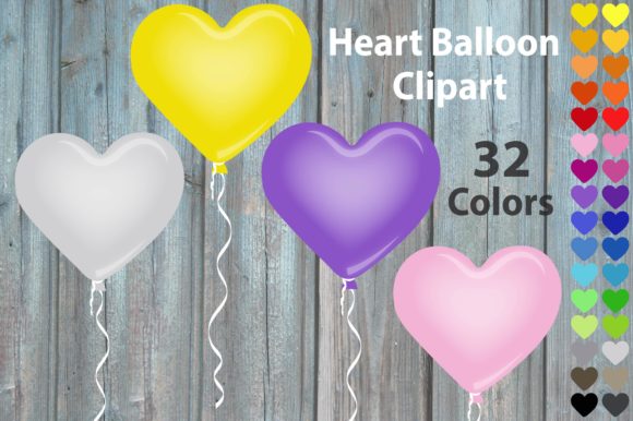 Download Heart Balloon Clipart - Rainbow Cololrs - Clipart Collection