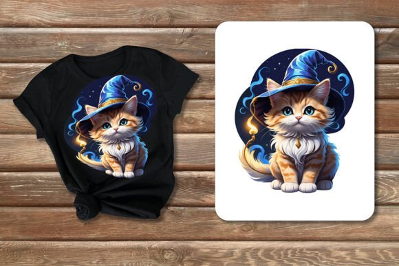 Download Magic Wizard Cat Clipart Sublimation Png - Clipart Collection