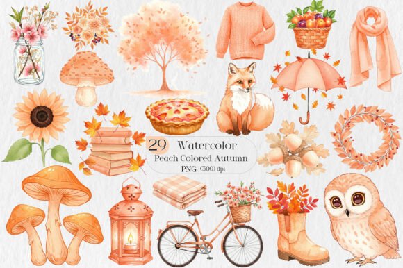 Download Peach Colored Autumn Clipart - Clipart Collection