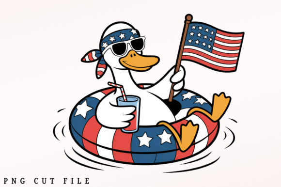 Download 4th of July Funny Cute Duck Clipart PNG - Clipart Collection