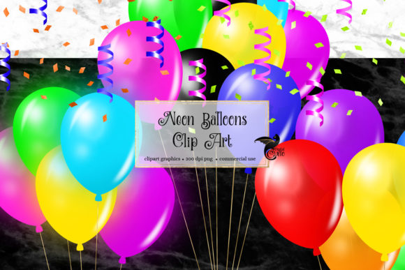 Download Neon Balloons Clipart - Clipart Collection