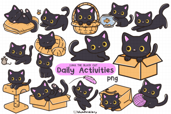 Download Luna the Black Cat Clipart - Clipart Collection