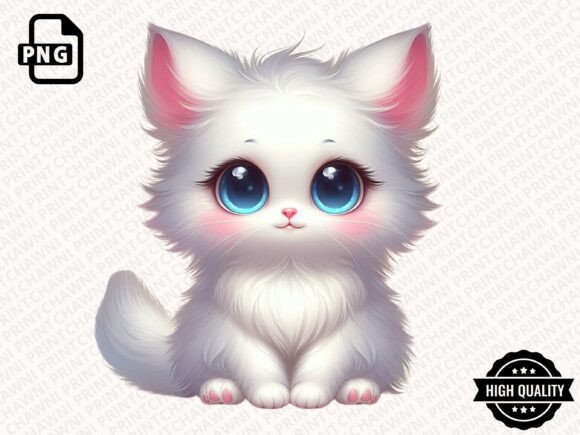 Download Watercolor Cute Kitten Clipart PNG - Clipart Collection