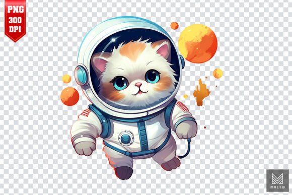 Download Cute Astronaut Persian Cat Clipart - Clipart Collection
