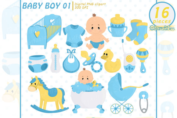 Download Cute Baby Boy, Baby Shower Clipart - Clipart Collection