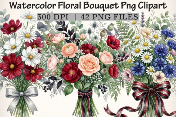 Download Watercolor Floral Bouquet PNG Clipart - Clipart Collection
