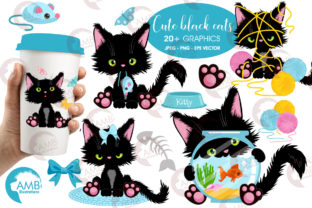 Download Cute Black Cat Clipart - Clipart Collection