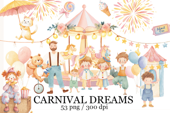 Download Carnival Clipart Set | Cute Parade - Clipart Collection