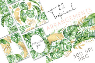 Download 22 Tropical Arrangements watercolor Jungle Clipart - Clipart Collection