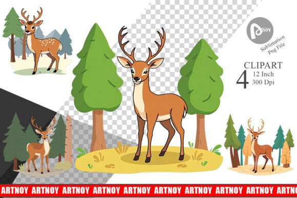 Download Forest Deer Clipart - Clipart Collection