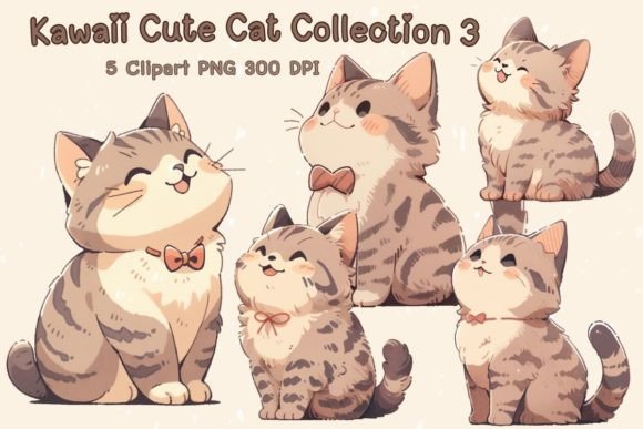 Download Kawaii Cute Cat Clipart-3 - Clipart Collection