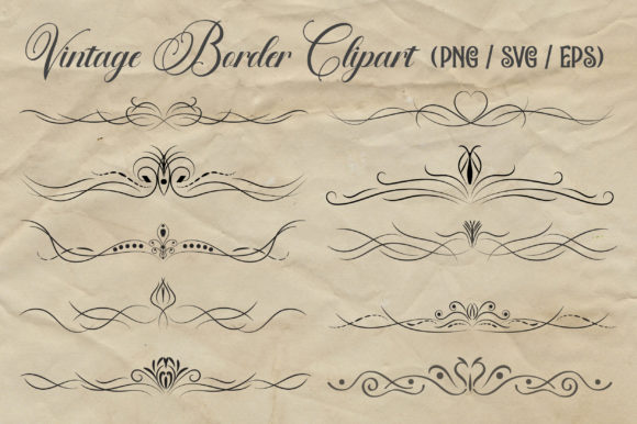 Download Vintage Border Clipart Set - Clipart Collection