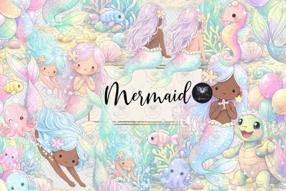 Download Mermaid Cute Underwater Clipart - Clipart Collection