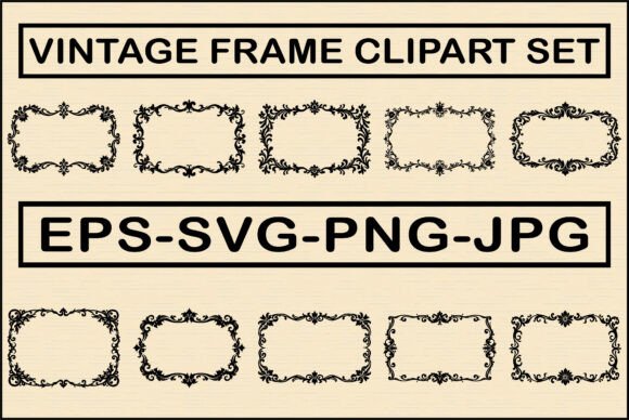 Download Vintage Ornate Frame Clipart Set - Clipart Collection