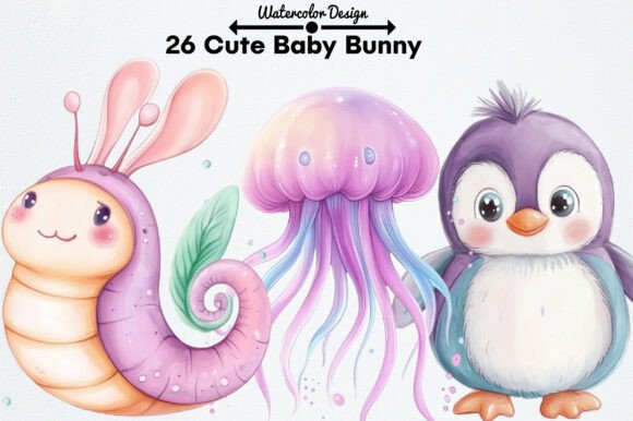 Download Cute Pastel Sea Animals Clipart - Clipart Collection