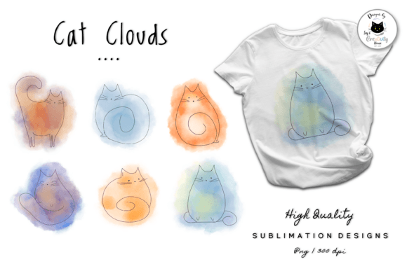 Download Watercolor Cat Clipart | Cat Doodle Art - Clipart Collection