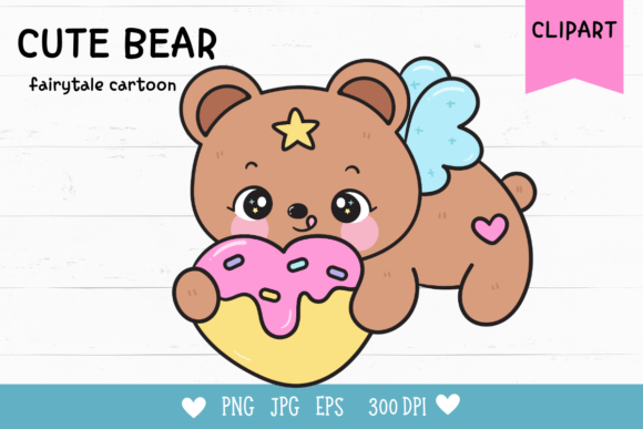 Download Cute Bear Clipart Kawaii Animal Birthday - Clipart Collection
