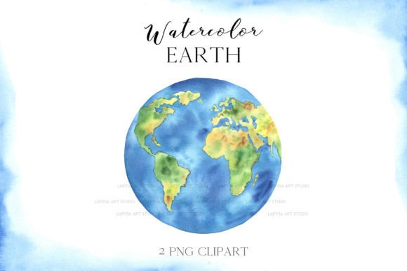 Download Watercolor Earth Planet PNG Clipart - Clipart Collection