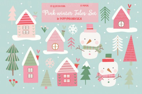 Download Pink Winter Tales Clipart - Clipart Collection